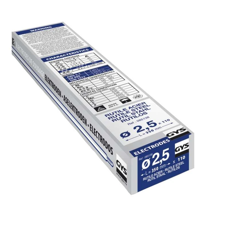 110 Électrodes Rutiles Acier Ø 2,5 Mm GYS 085138