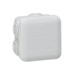 Boîte De Dérivation Carrée - 65x65x40 Mm - Fermeture Par Enclipsage - Gris LEGRAND