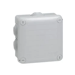 Boîte De Dérivation Plexo Carrée - 105x105x55 Mm - Fermeture Par 1/4 De Tour - Gris LEGRAND
