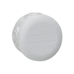 Boîte De Dérivation Ronde - 60x40 Mm - Fermeture Par Enclipsage - Gris LEGRAND