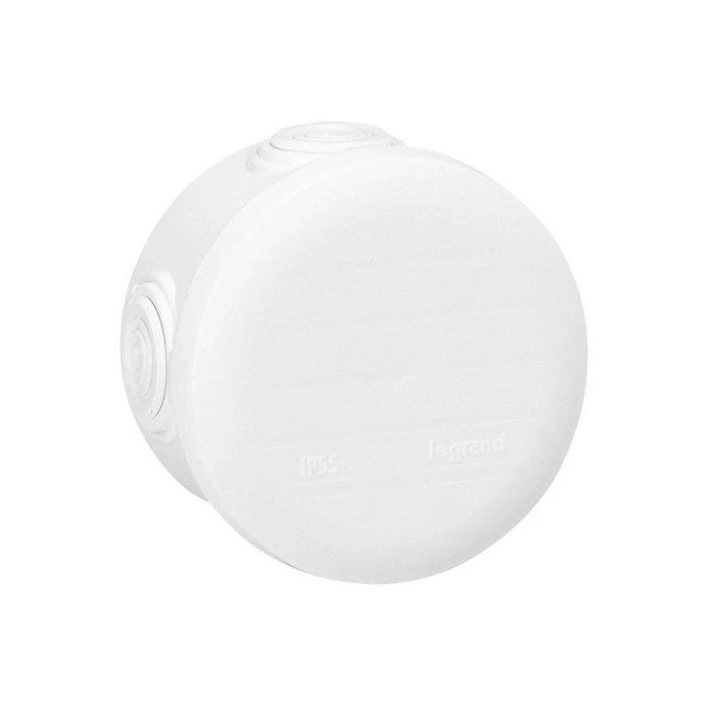 Boîte De Dérivation Ronde - 70x45 Mm - Fermeture Par Enclipsage - Blanc LEGRAND
