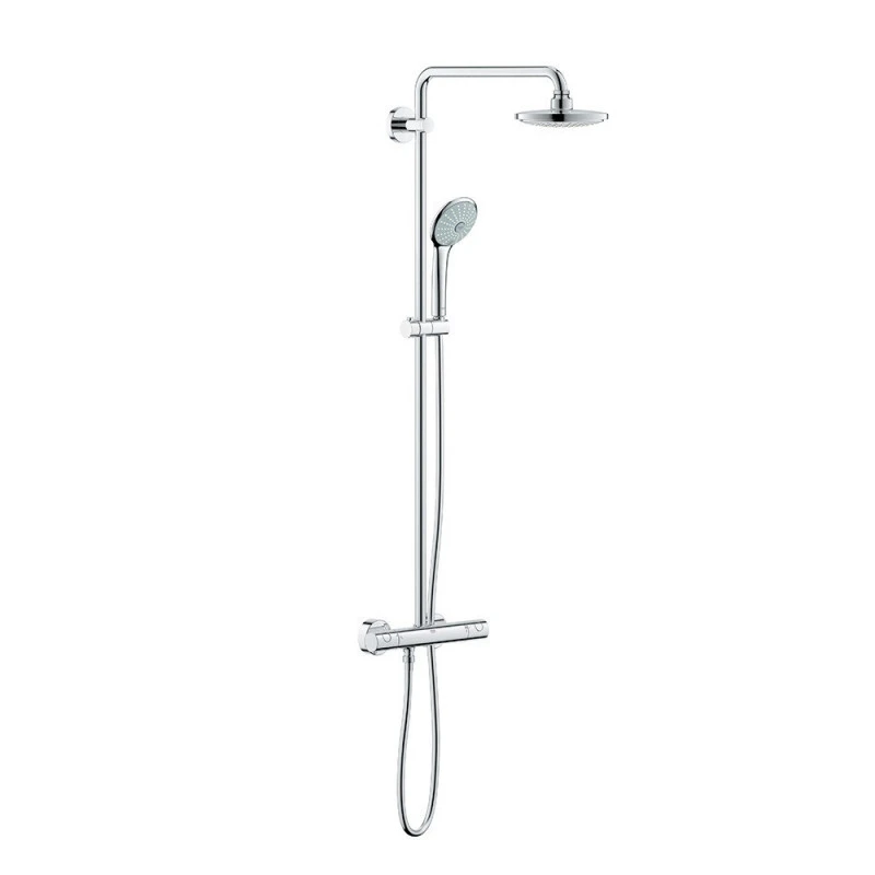 Colonne Thermostatique EUPHORIA SYSTEM 180 GROHE 27296001 - Tête Ø 18 Cm + Douchette 3 Jets - Chromé