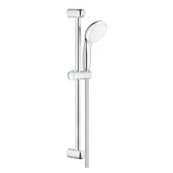 Ensemble TEMPESTA 100 GROHE 2759810E Douchette 2 Jets + Barre 60 Cm + Flexible 175 Cm - Chrome & Blanc