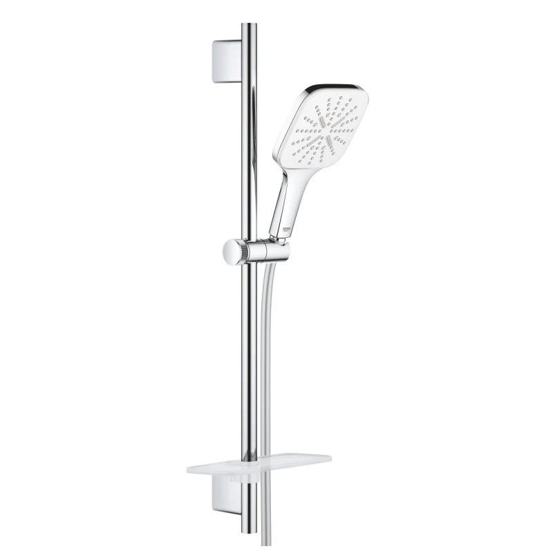 Ensemble VITALIO SMARTACTIVE GROHE 26596000 130 CUBE - Douchette 3 Jets + Barre 60 Cm + Flexible 175 Cm - Chrome 3 Ensemble VITALIO SMARTACTIVE GROHE 26596000 130 CUBE - Douchette 3 Jets + Barre 60 Cm + Flexible 175 Cm - Chrome