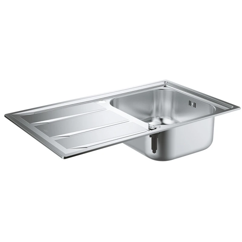 Évier K400 GROHE 31566SD0 1 Bac + 1 égouttoir - Inox