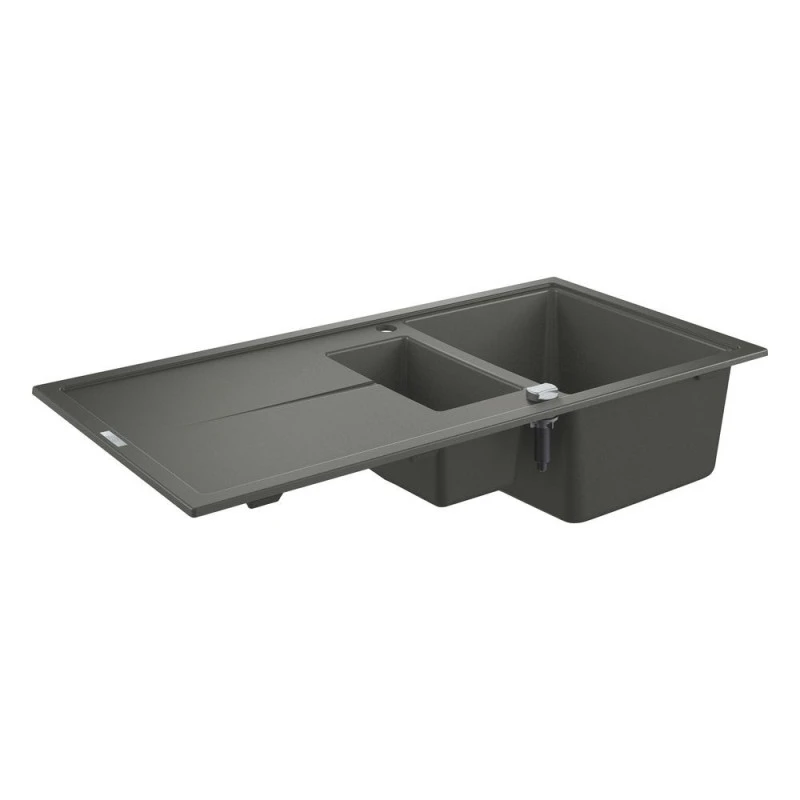 Évier K400 GROHE 31642AT0 1 Bac + 1/2 Bac + 1 égouttoir - Gris Granite
