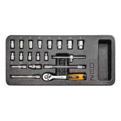 Insert Cliquet Et Douilles 1/4 NEO TOOLS 84-237 19 Pièces