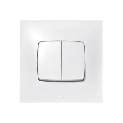 Interrupteur Neptune Va-et-vient + Poussoir - Blanc LEGRAND