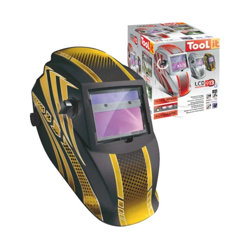 Masque De Soudage LCD Hermes 9-13 G Gold GYS 040892 3 Masque De Soudage LCD Hermes 9-13 G Gold GYS 040892