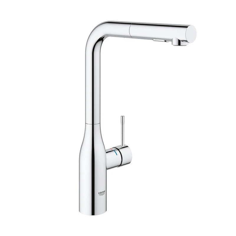 Mitigeur évier ESSENCE GROHE 30270000 - Bec Haut Pivotant - Douchette Extractible - Chrome