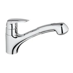 Mitigeur évier EURODISC GROHE 32257001 - Bec Bas - Douchette Extractible 2 Jets - Chrome