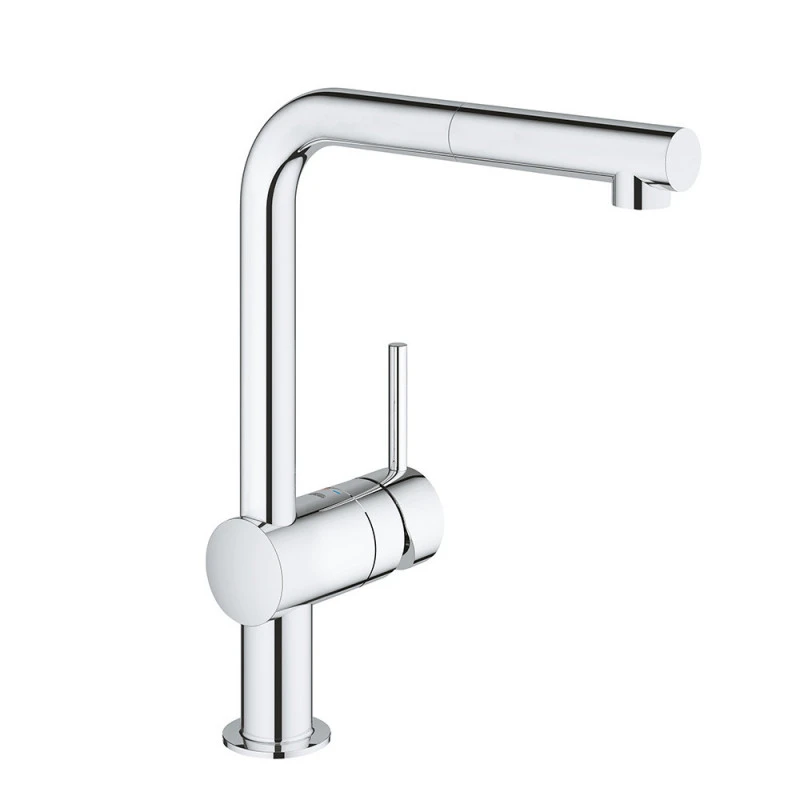 Mitigeur évier MINTA 360° GROHE 32168000 - Bec Haut Avec Mousseur Extractible - Chromé