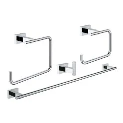 Pack Accessoires 4 En 1 ESSENTIALS CUBE GROHE 40778001 - Chrome