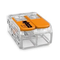 Pack De 50 Bornes De Connexion Rapide à Levier WAGO 2 Entrées Fil Souple Et Rigide - S221