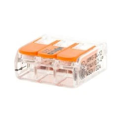 Pack De 50 Bornes De Connexion Rapide à Levier WAGO 3 Entrées Fil Souple Et Rigide - S221