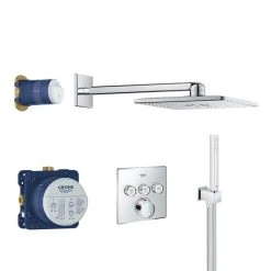 Pack De Douche Encastré SMARTCONTROL GROHE 34712000 - Tête 31 X 31 Cm+ Douchette 2 Jets