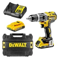 DEWALT MACHINES Perceuse Visseuse à Percussion DEWALT DCD796D2 18 V XR Brushless 2 X 2,0 Ah