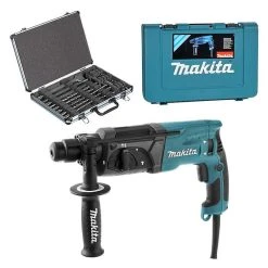 MAKITA MACHINES Perforateur Burineur MAKITA HR2470 SDS-Plus 780W + Coffret 17 Pièces D-42444