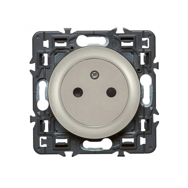 Prise Affleurante 2P+T Céliane - Alu LEGRAND