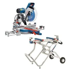 BOSCH MACHINES Scie à Onglet Radiale BOSCH GCM 12 GDL Professional + Support De Travail BOSCH GTA 2500 W Professional