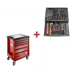 Servante D'atelier ROLL M3 - 6 Tiroirs + 62 Outils FACOM ROLL.CONTACTPF 569 X 421 X 60 Mm