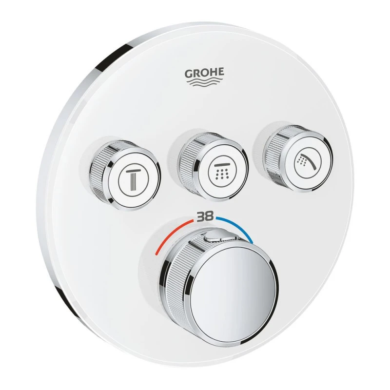 Thermostatique Encastré GROTHERM SMARTCONTROL GROHE 29904LS0 - 3 Sorties - Blanc 3 Thermostatique Encastré GROTHERM SMARTCONTROL GROHE 29904LS0 - 3 Sorties - Blanc