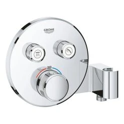 Thermostatique Encastré Rond GROTHERM SMARTCONTROL GROHE 29120000 2 Sorties - Chrome