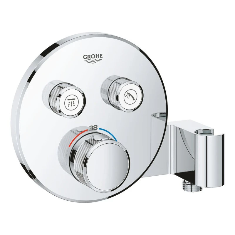 Thermostatique Encastré Rond GROTHERM SMARTCONTROL GROHE 29120000 2 Sorties - Chrome 3 Thermostatique Encastré Rond GROTHERM SMARTCONTROL GROHE 29120000 2 Sorties - Chrome