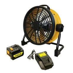 Ventilateur 220V SOVELOR DFB16 600/1200 M³/h - Ø 50 Cm - 1 Batterie 6Ah + Chargeur