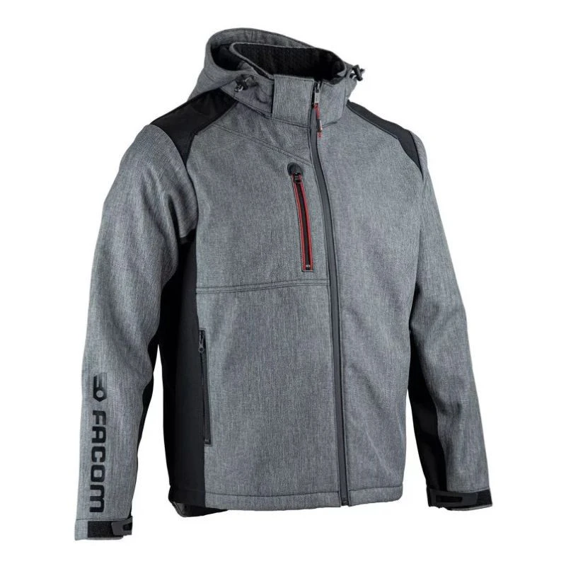 FACOM EPI Veste De Travail Softshell FACOM TRIAL FXWW2020E Bicolore à Capuche Amovible 3 FACOM EPI Veste De Travail Softshell FACOM TRIAL FXWW2020E Bicolore à Capuche Amovible